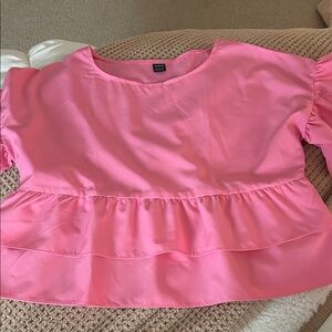Pink Ruffle Blouse